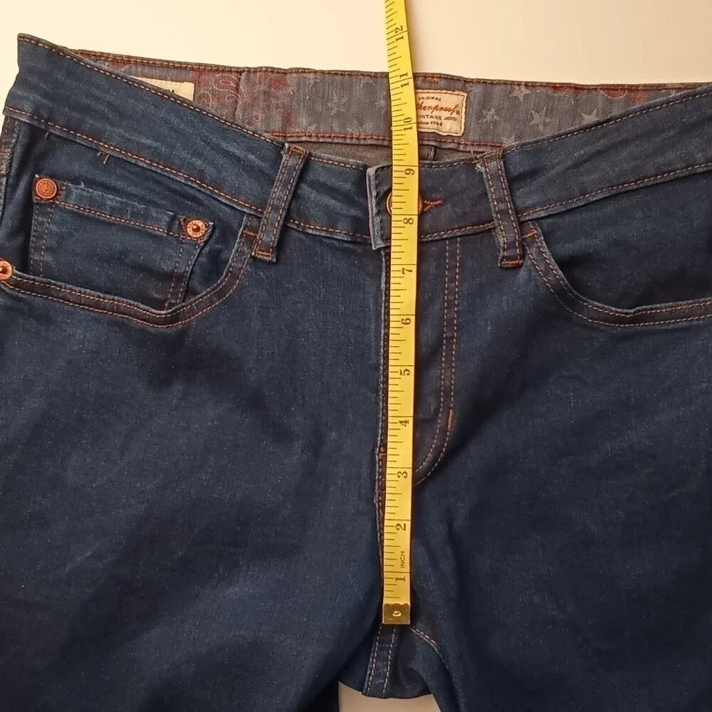Weatherproof Vintage Mens Slim Fit Jeans Indigo Blue Size 30x32 Stretch Casual